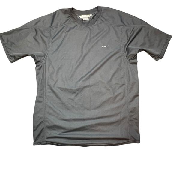 Vintage Y2K Nike Athletic T Shirt Mens LG gray embroidered Swoosh Short Sleeve - Picture 4 of 5